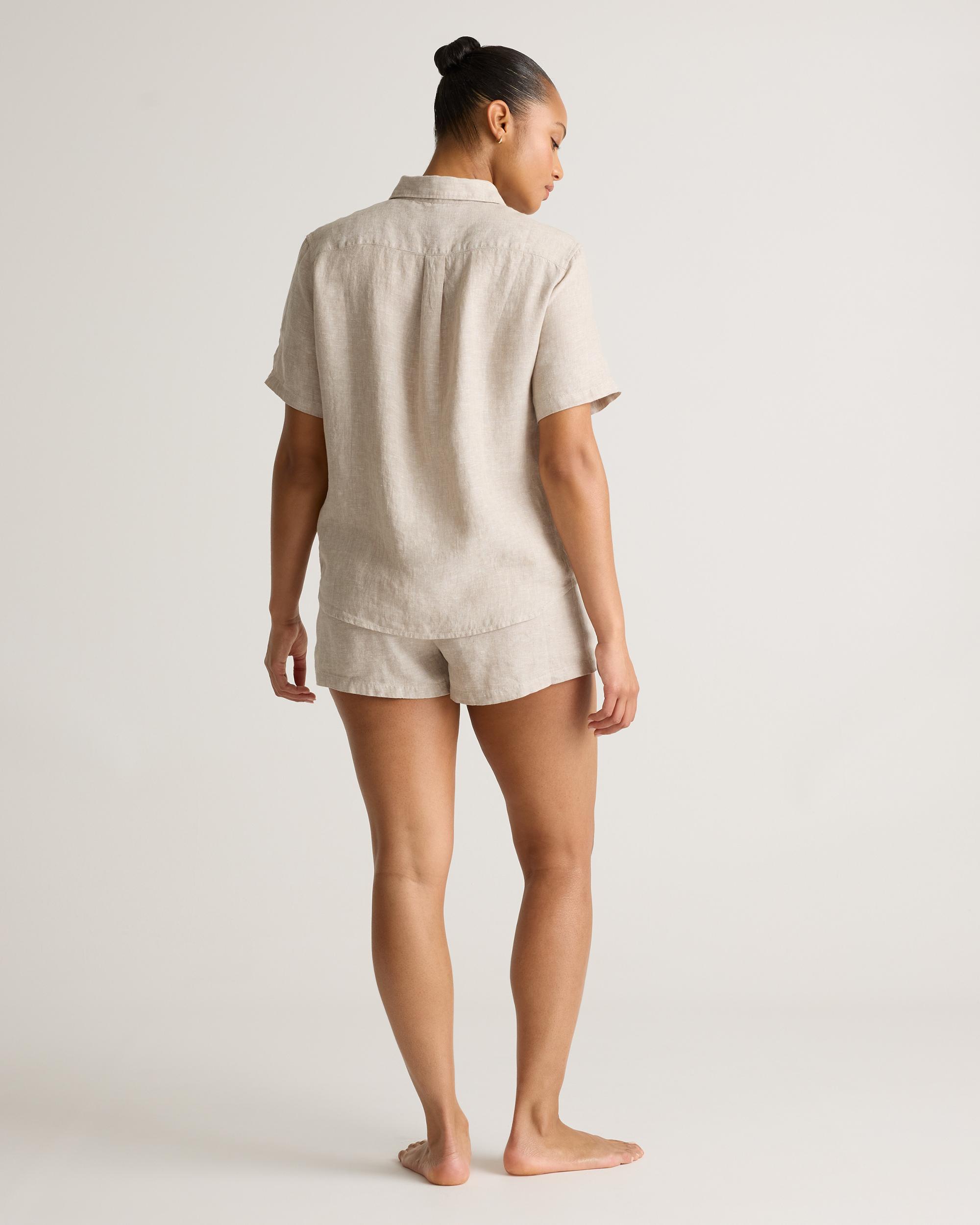 Quince | Women's 100% European Linen Shorts Pajama Set Product Image