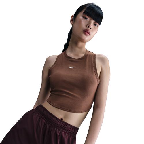 Womens Nike Sportswear Chill Knit Tight Cropped Mini-Rib Tank Top | FB8279-265 Product Image