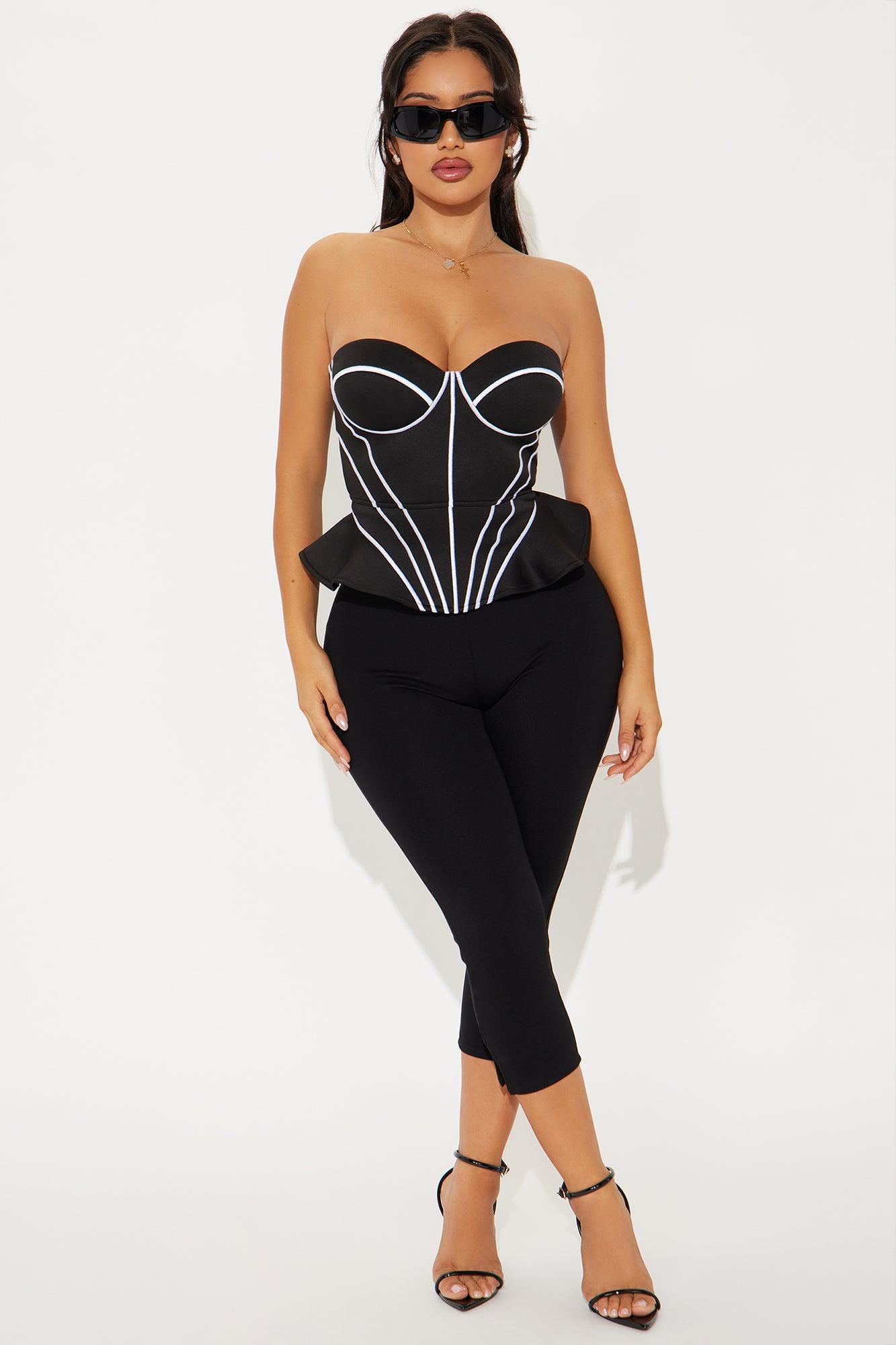 Zamiri Peplum Top - Black Product Image