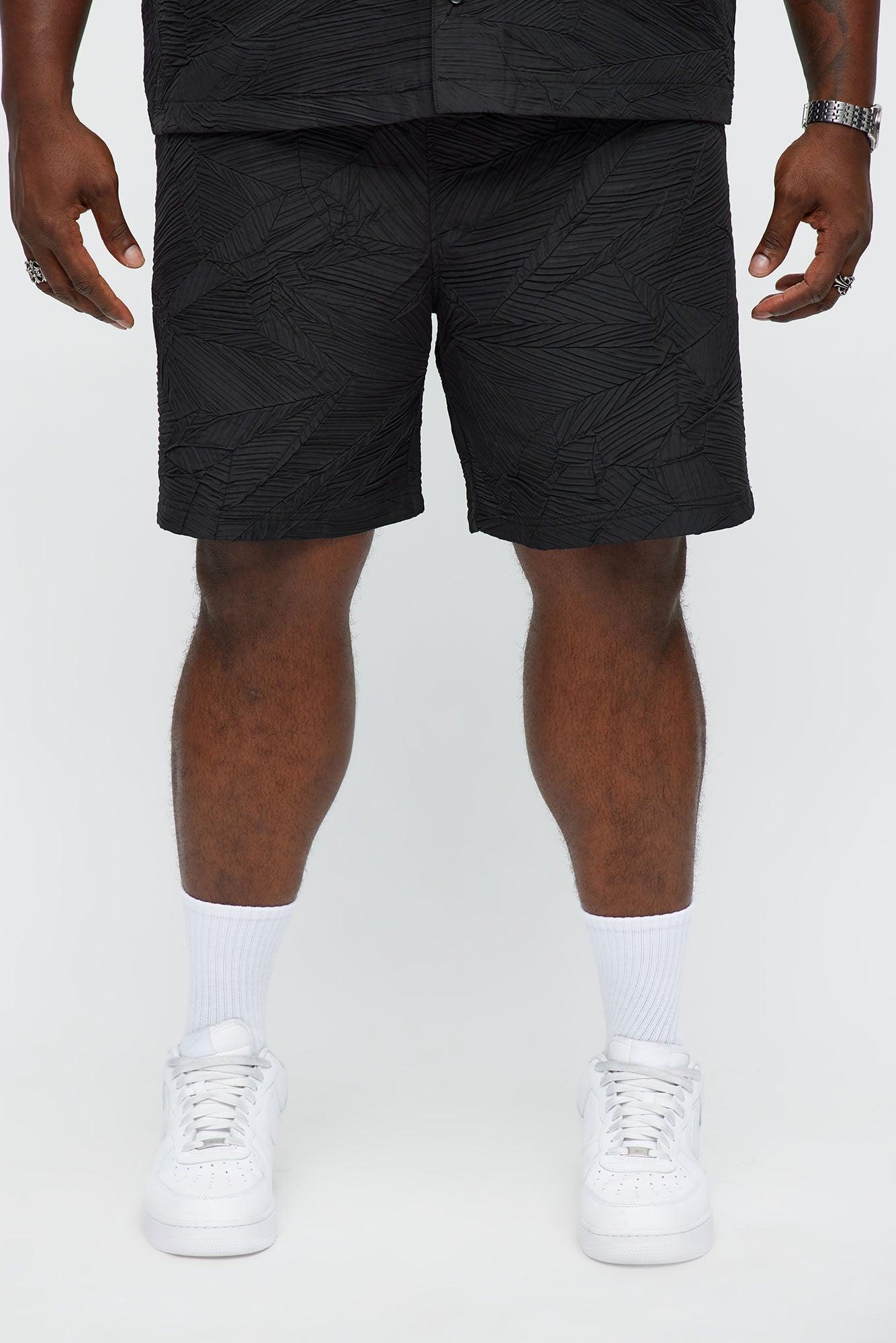 Ponce Textured Relaxed Shorts - Black Product Image