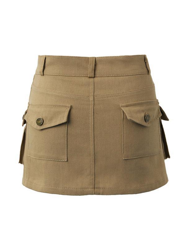Street Khaki Cargo Skirt Product Image