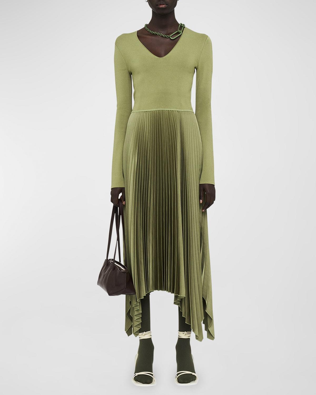 Dubois Pleated Handkerchief Midi Dress Product Image