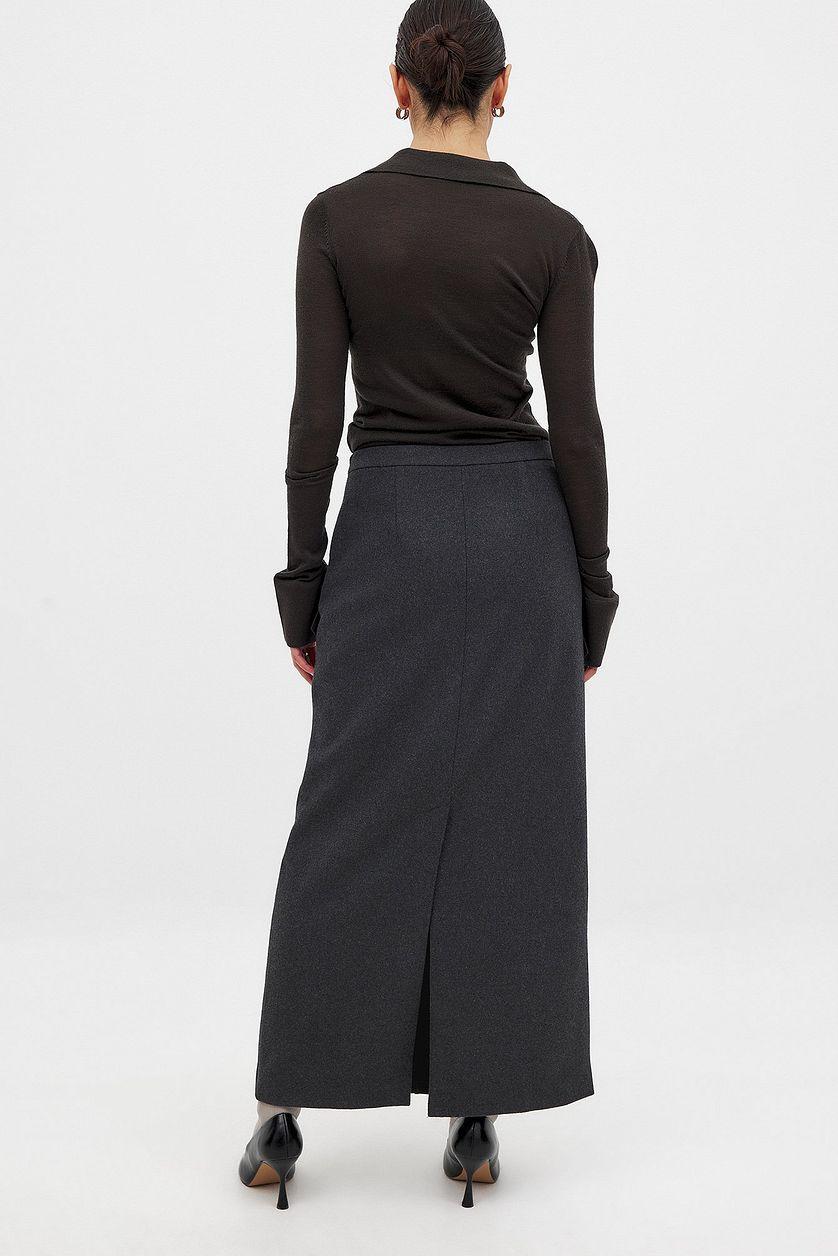 Wool Blend Maxi Skirt Product Image