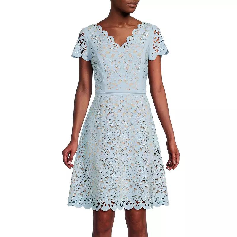 Women's Focus By Shani Cutout Overlay A-Line Dress,  Product Image