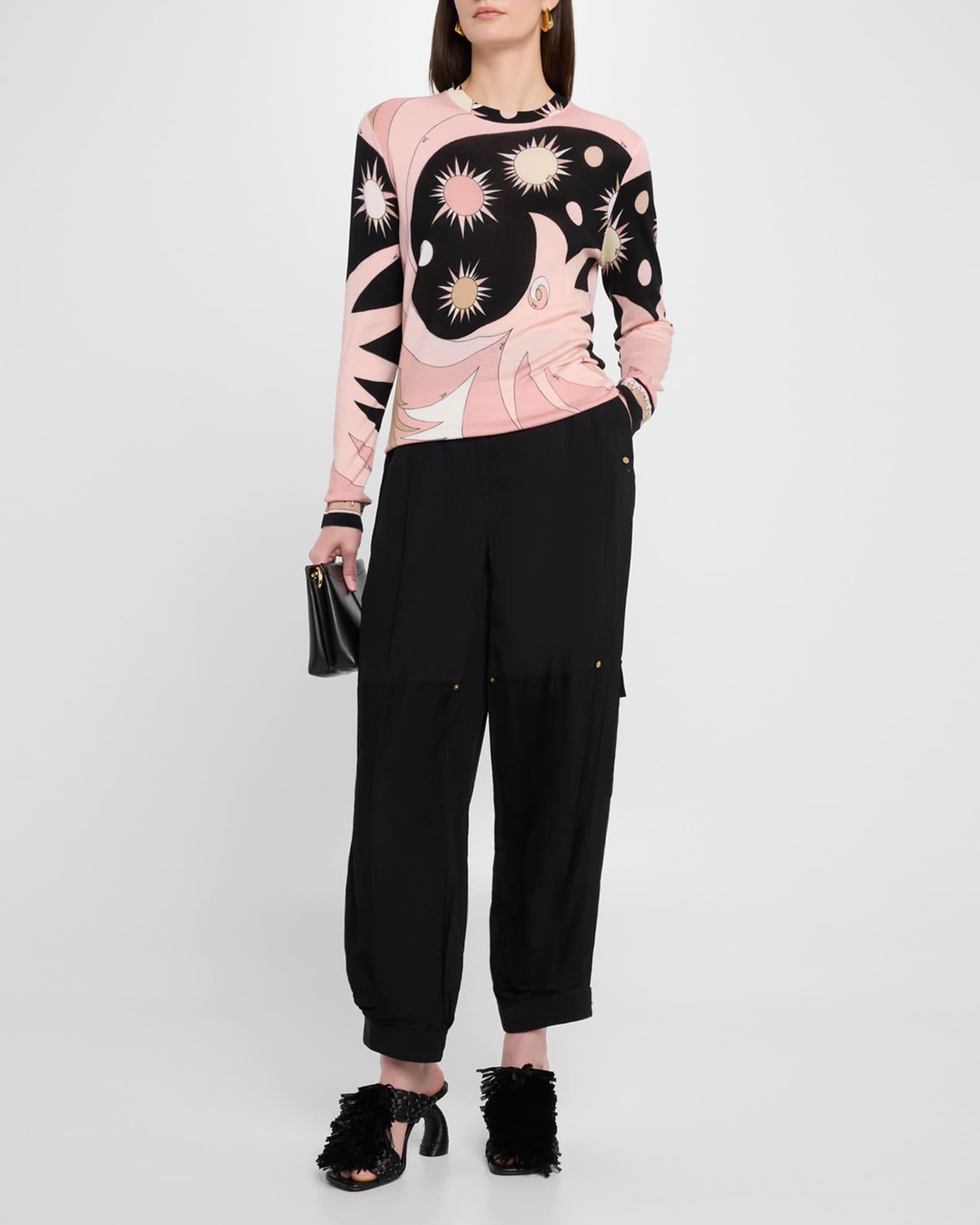 Stella-Print Knit Crewneck Sweater Product Image