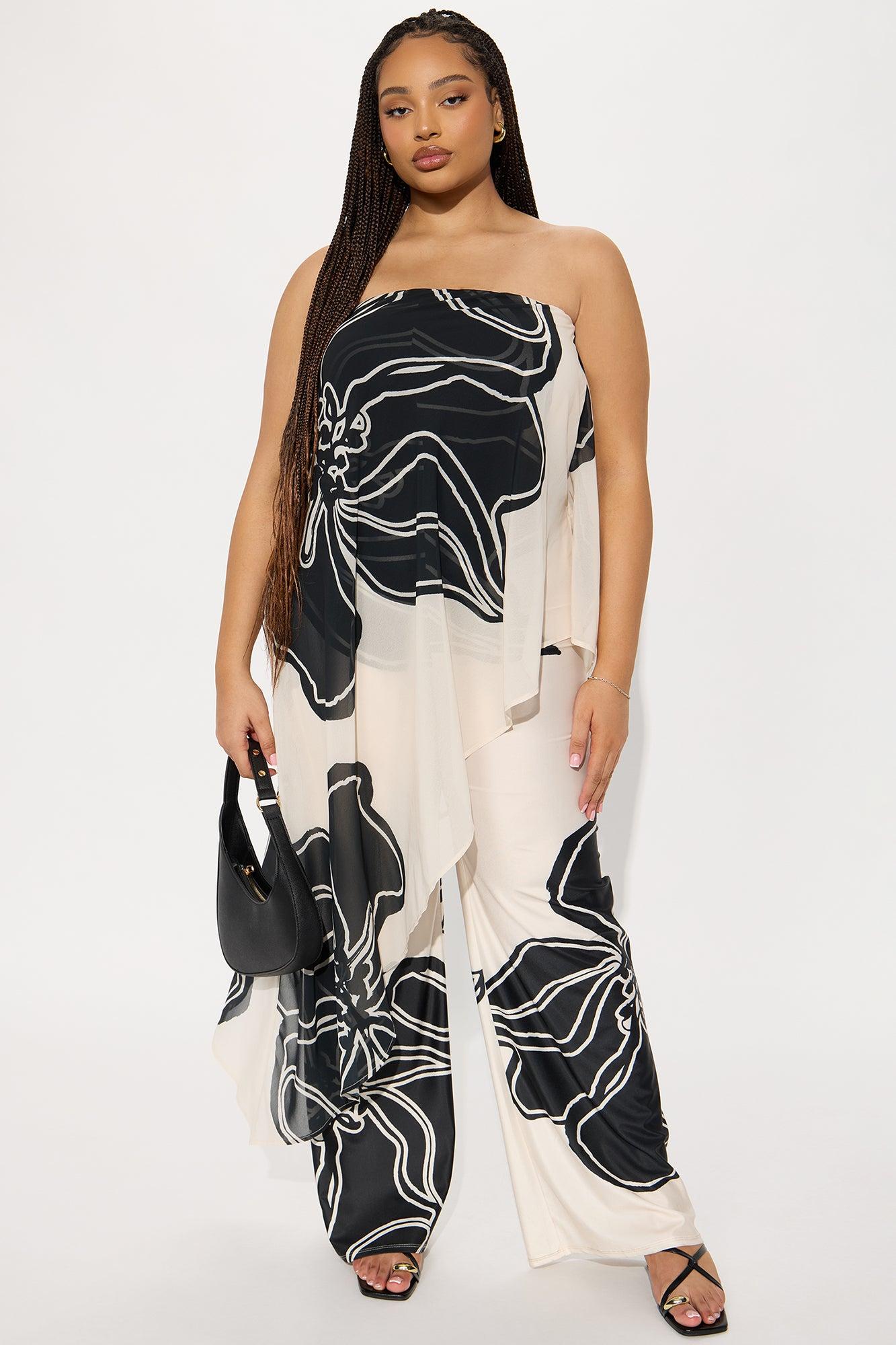 Mia Flowy Floral Jumpsuit - Ivory/combo Female Product Image