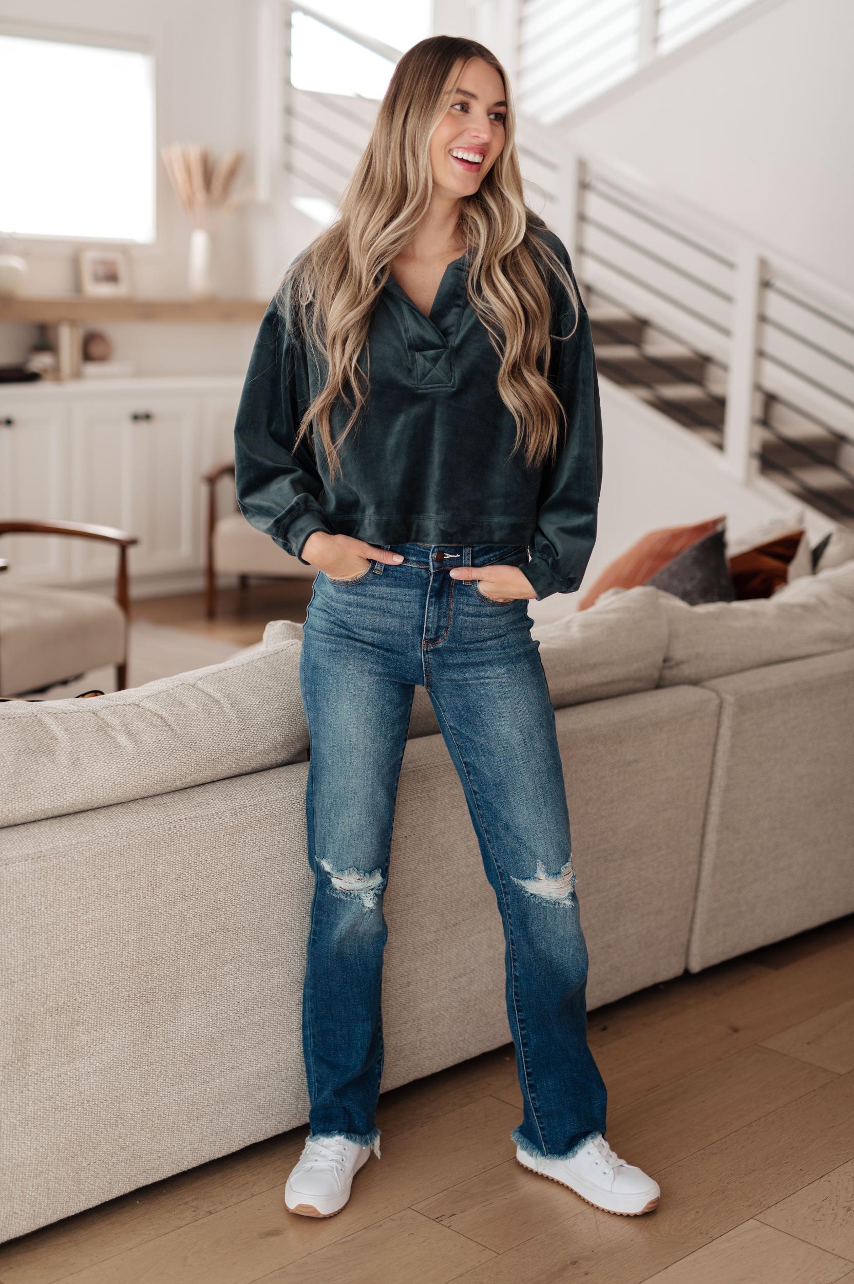 Velvet Icon Hoodie In Grey Blue (Online Exclusive) Product Image