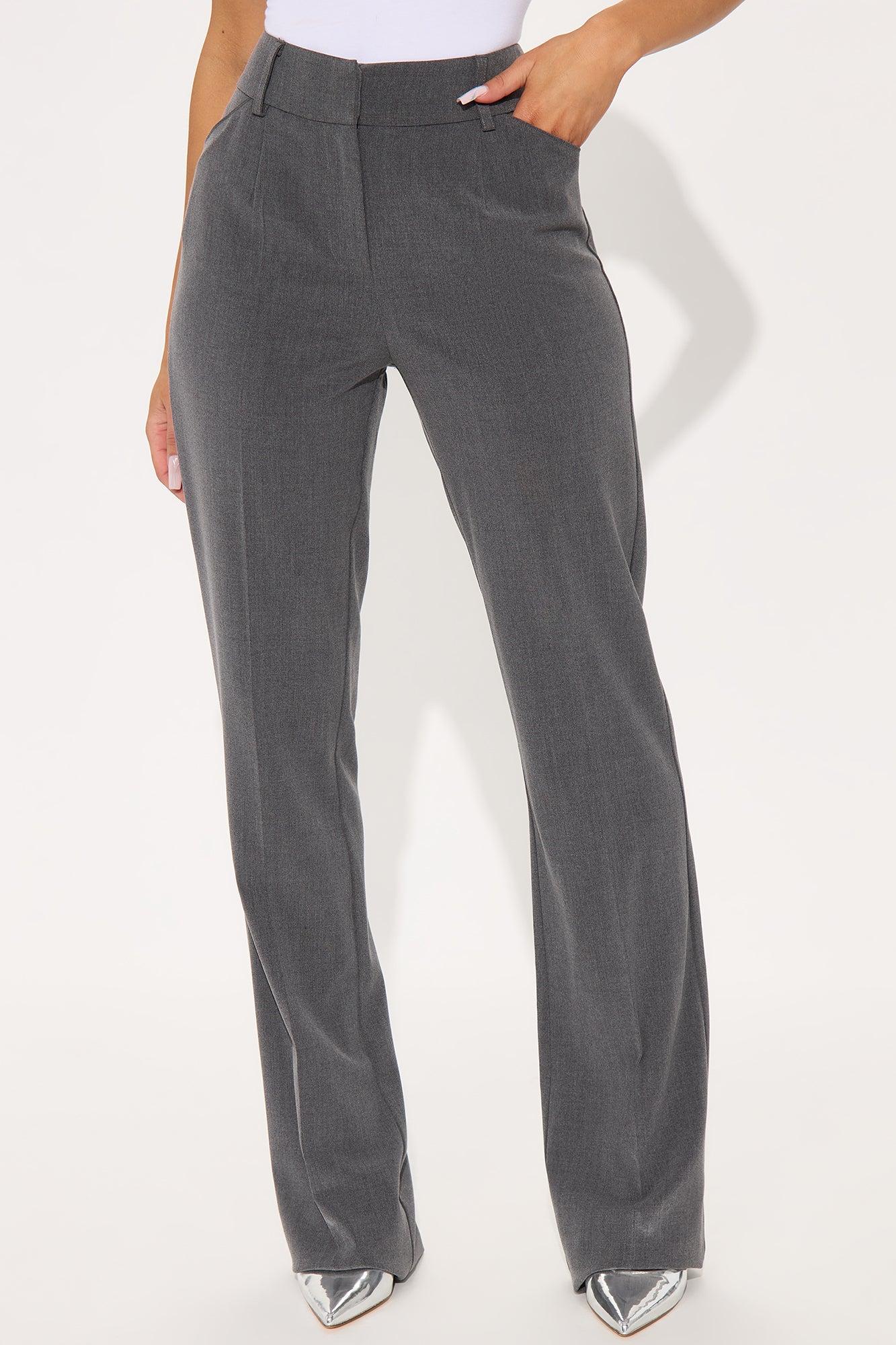 Tall Tasha Dressy High Rise Pants - Charcoal Female Product Image
