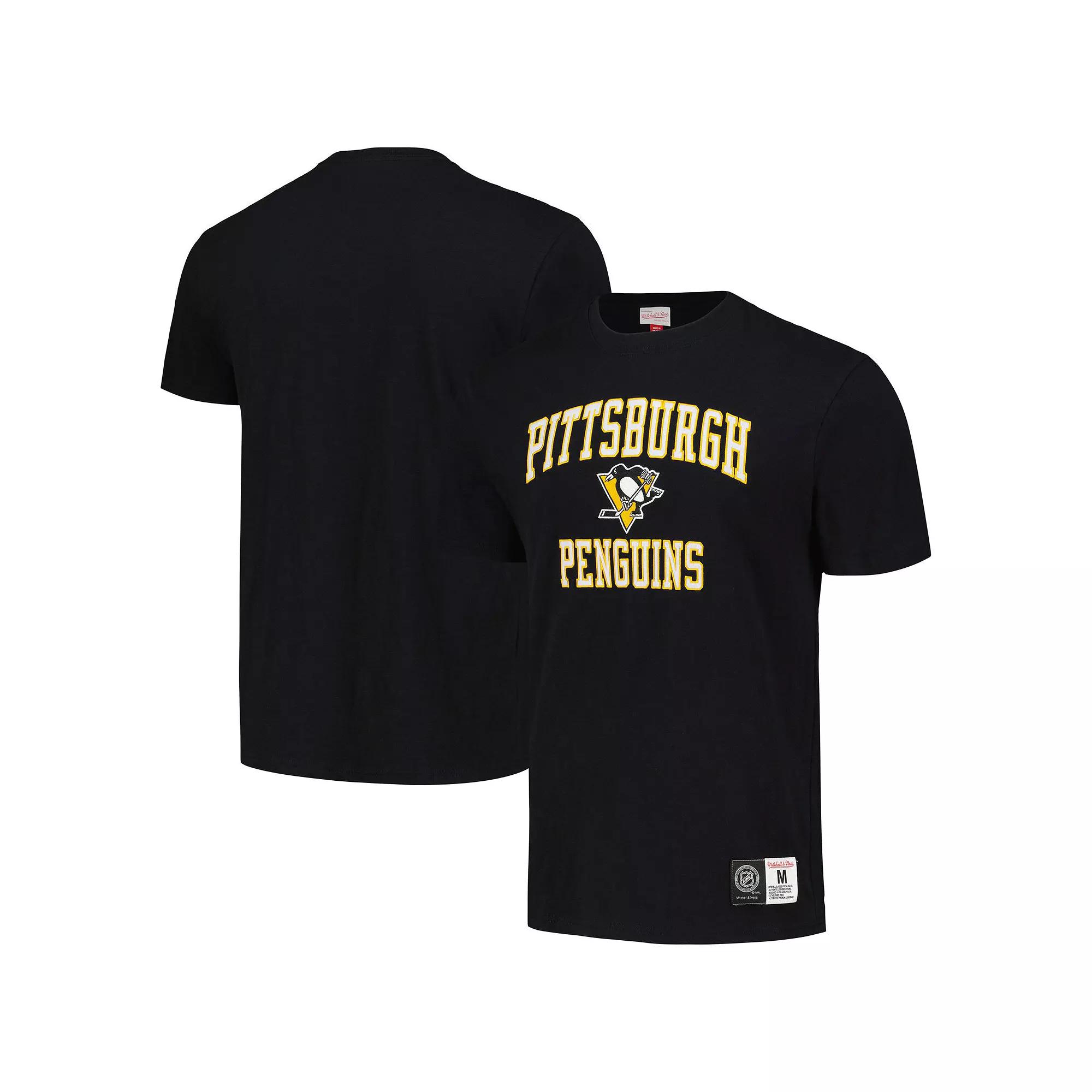 Men's Mitchell & Ness Black Pittsburgh Penguins Legendary Slub T-Shirt, Size: Medium Product Image