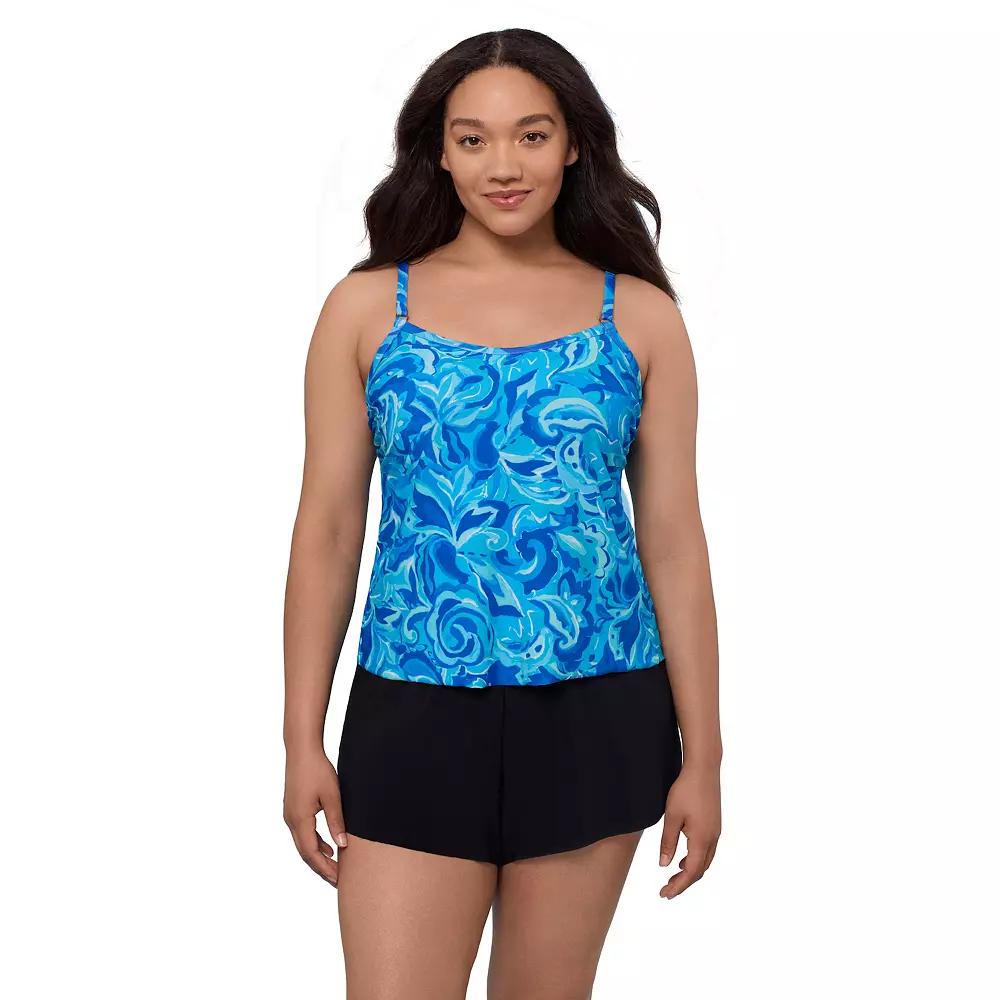 Women's Trimshaper Farrah Romper Swim Suit, Size: 18, Paisley Product Image