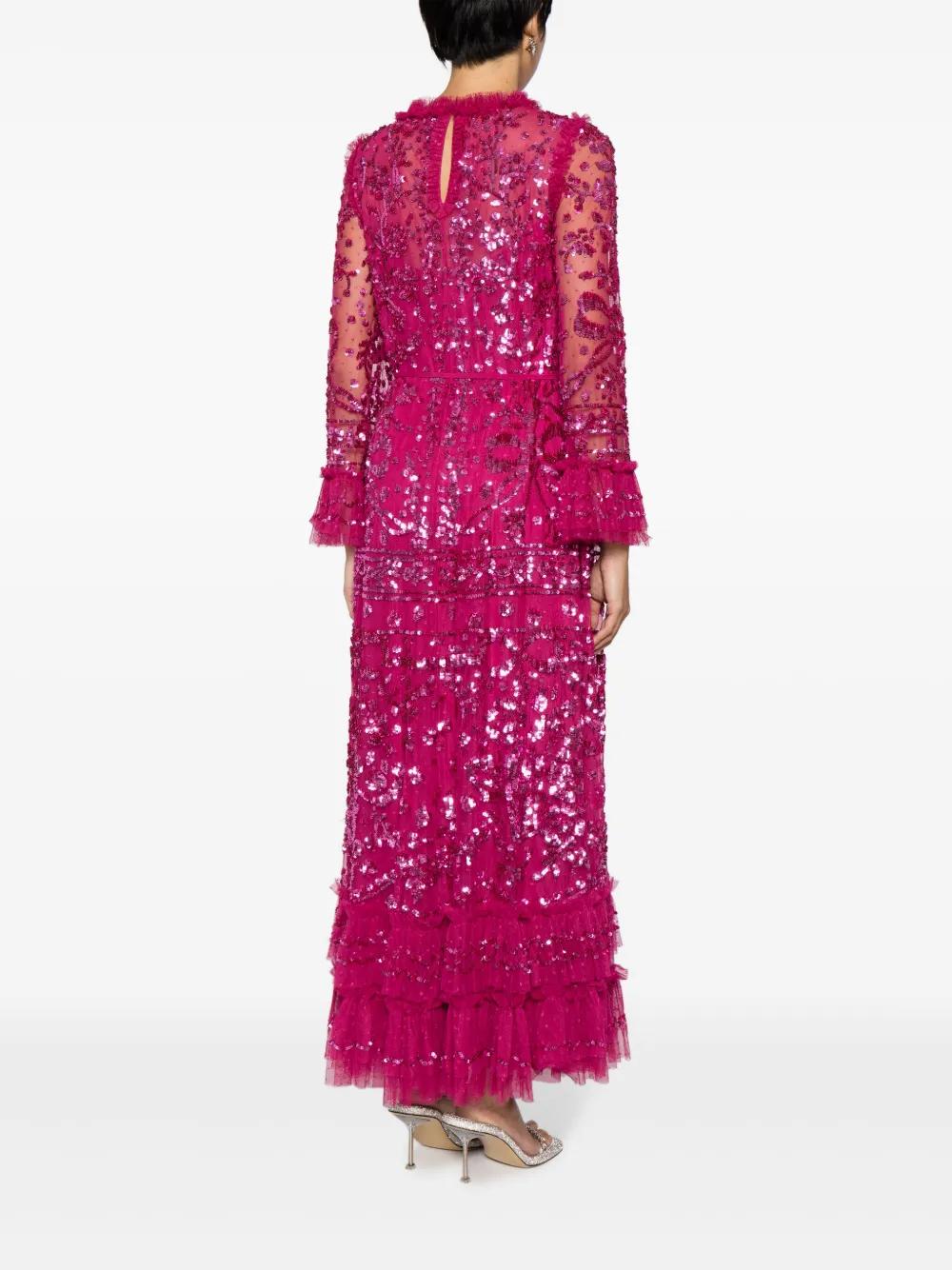 sequinned ruffled maxi dress Product Image