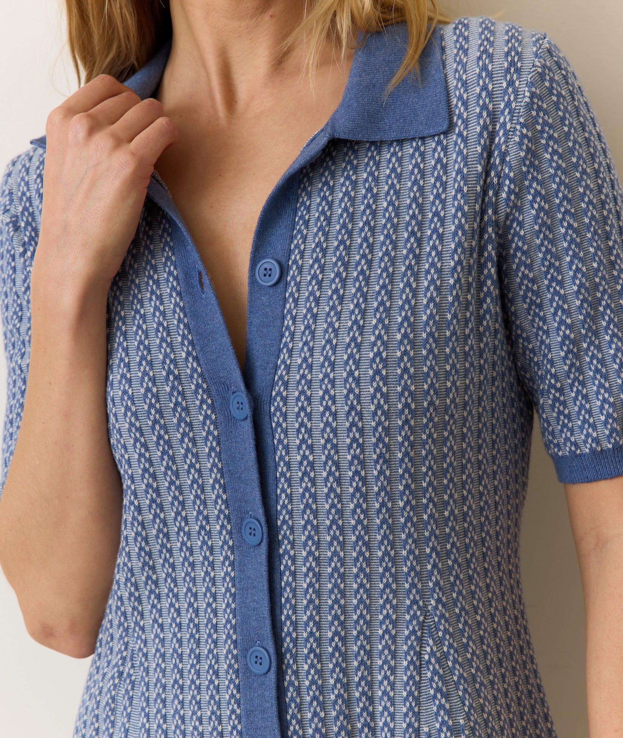 Alice Textured Polo Dress Product Image