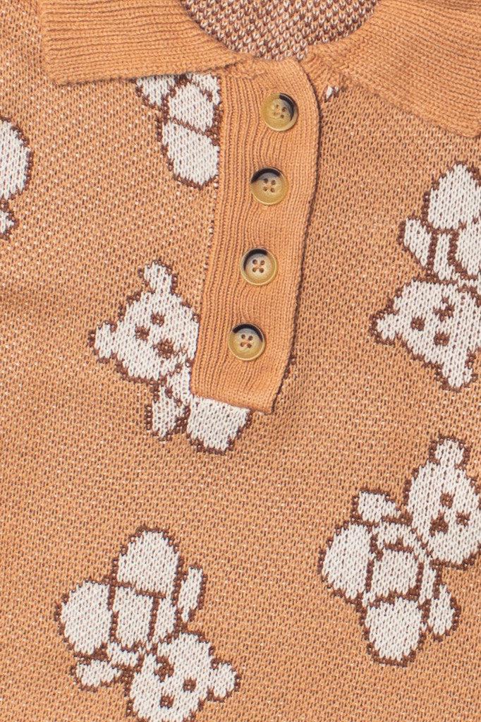 Teddy Bear Henley Sweater Product Image