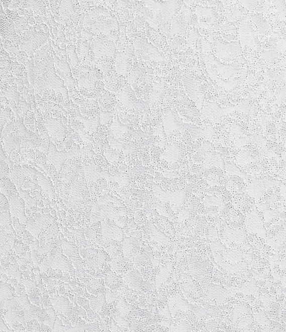 Morgan & Co. Strapless Glitter Illusion Lace Corset Long Dress Product Image