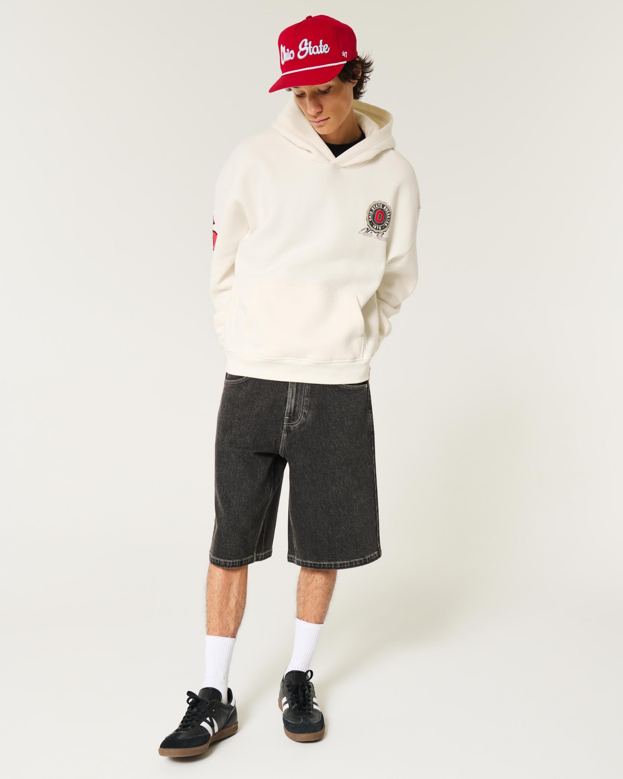 Boxy UConn Graphic Hoodie Product Image