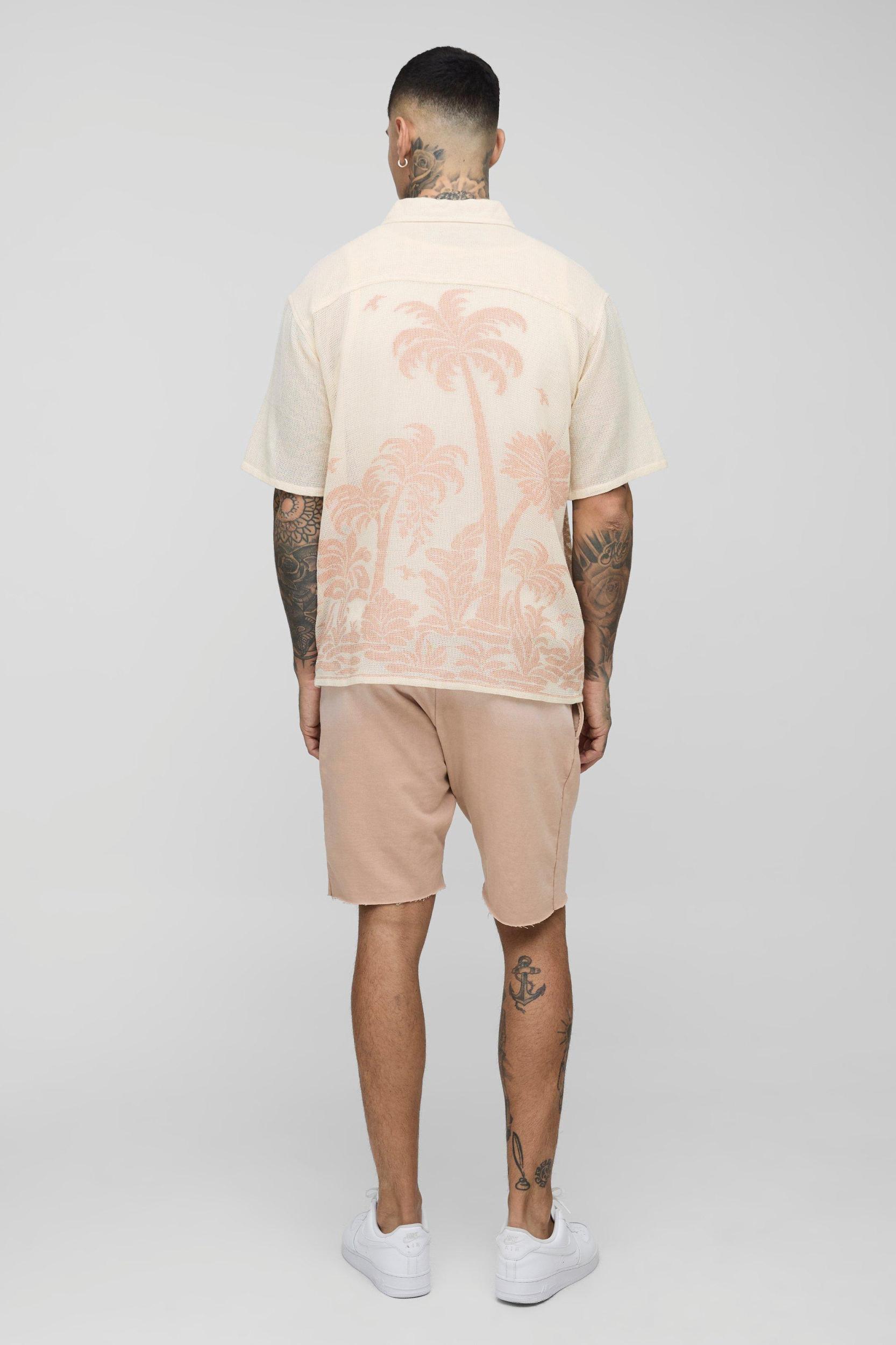 Tall Washed Raw Hem Extended Drawcord Relaxed Shorts | boohooMAN USA Product Image