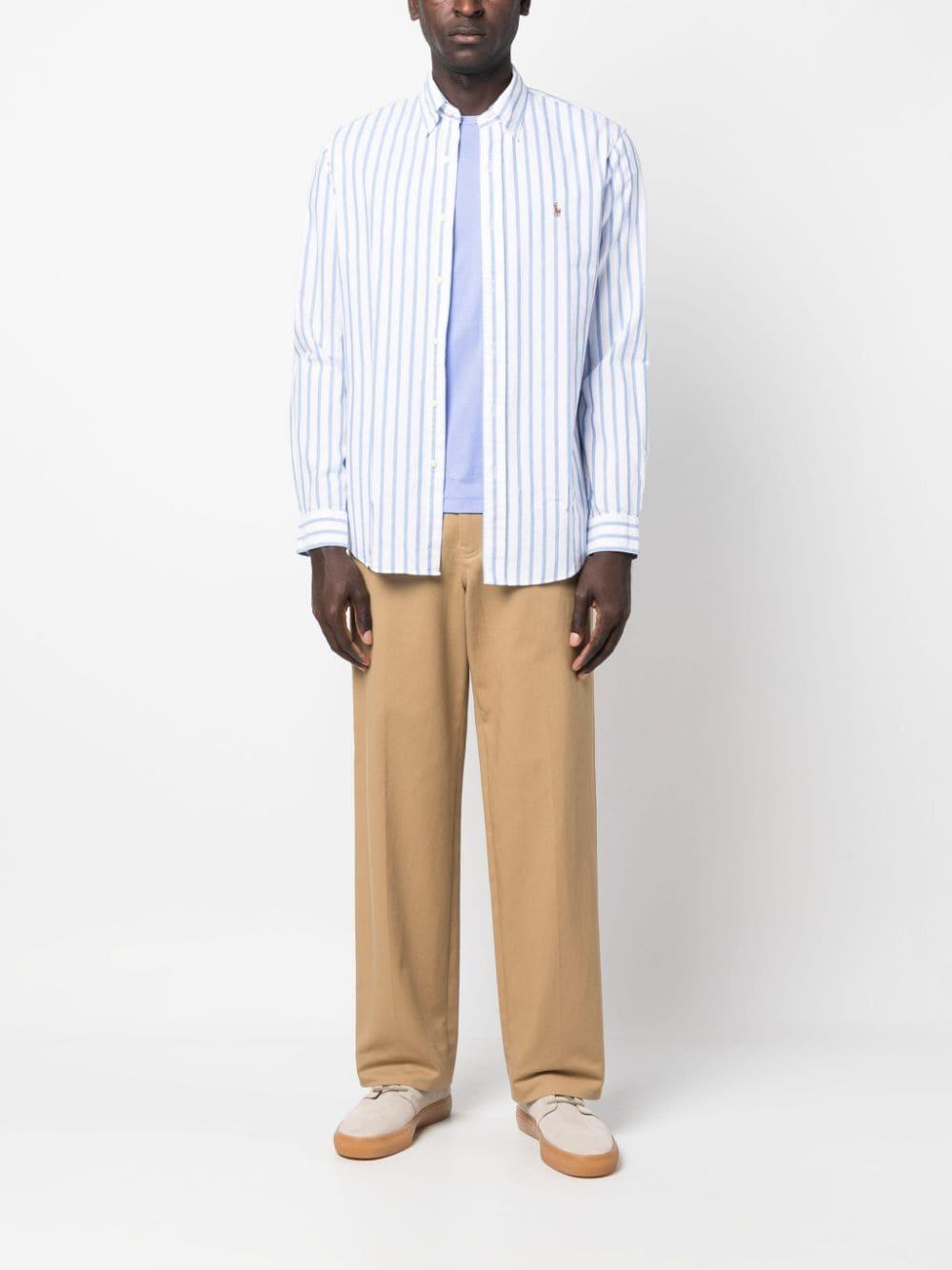 striped long-sleeve shirt Product Image