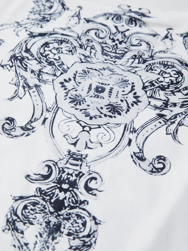 Gothic Rhinestone Print Short Sleeve Tee Product Image