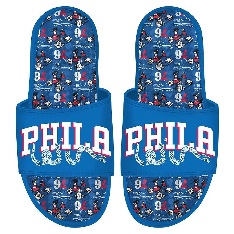 ISlide Philadelphia 76ers Team Pattern Gel Slide Sandals, Men's,  Product Image