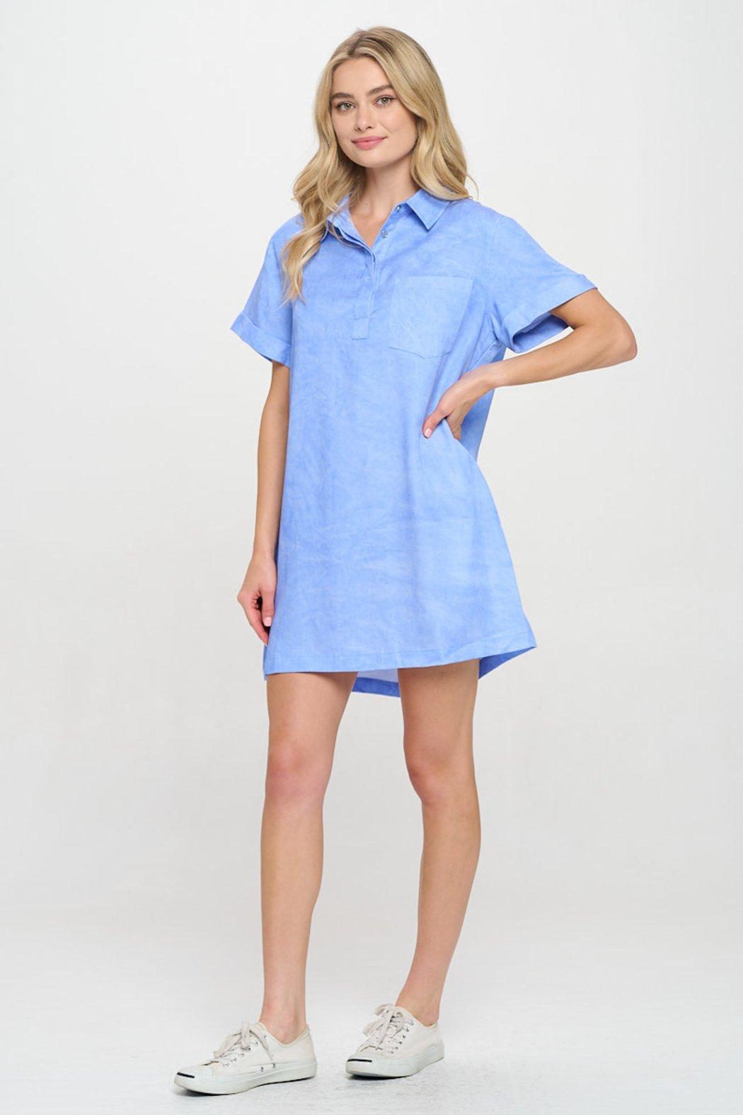 Aegean Waves Shirt Dress Product Image