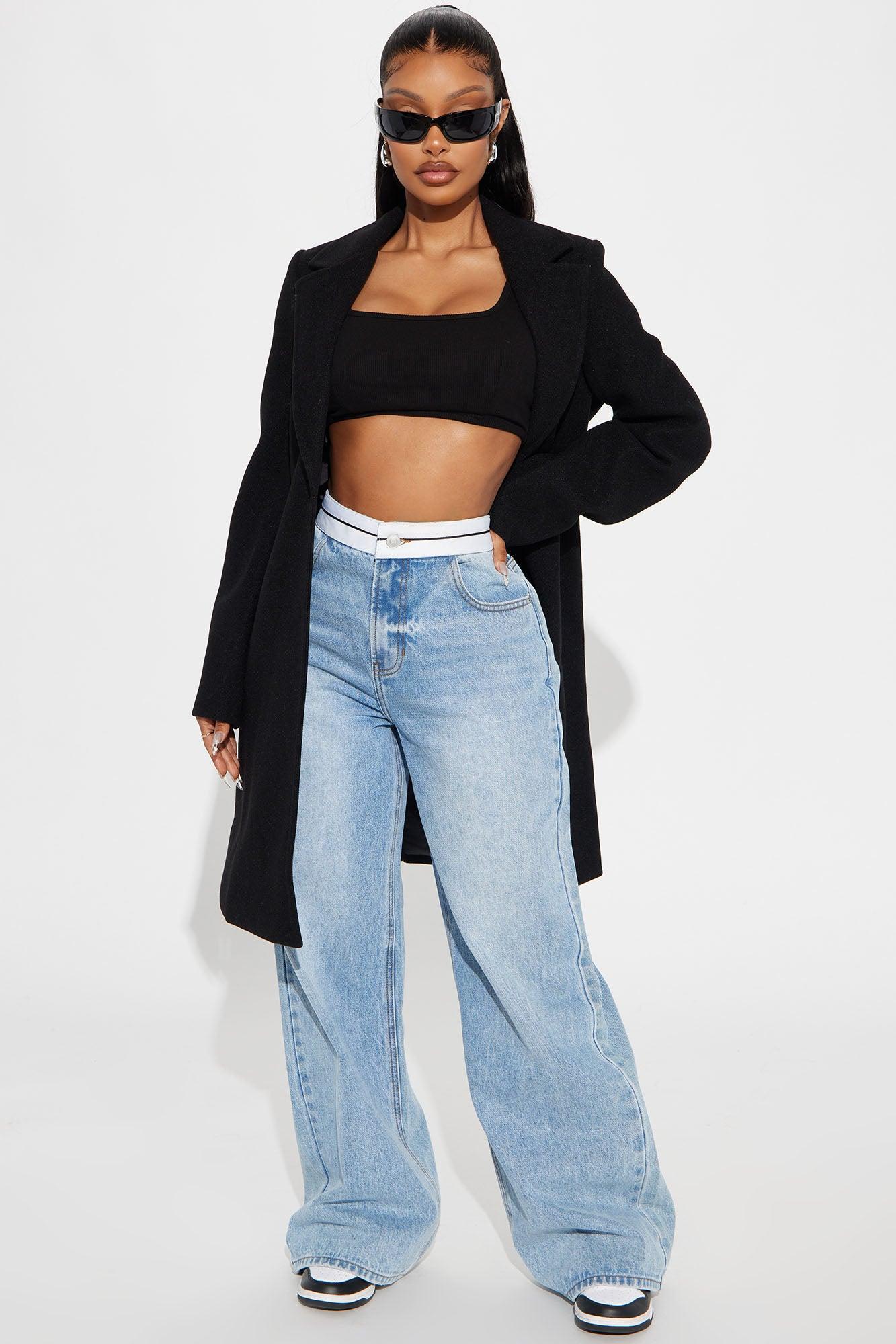 Getting Back To Business Trouser Jeans - Light Wash Product Image