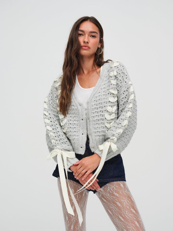 Laurel Oversized Cardigan — Grey Product Image