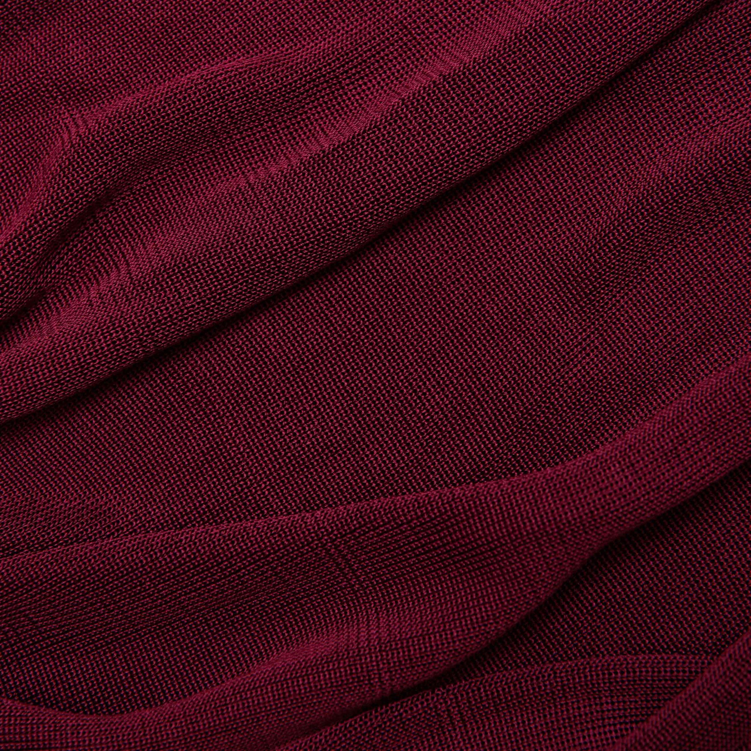 Burgundy Viscose Knit Maxi Dress Product Image