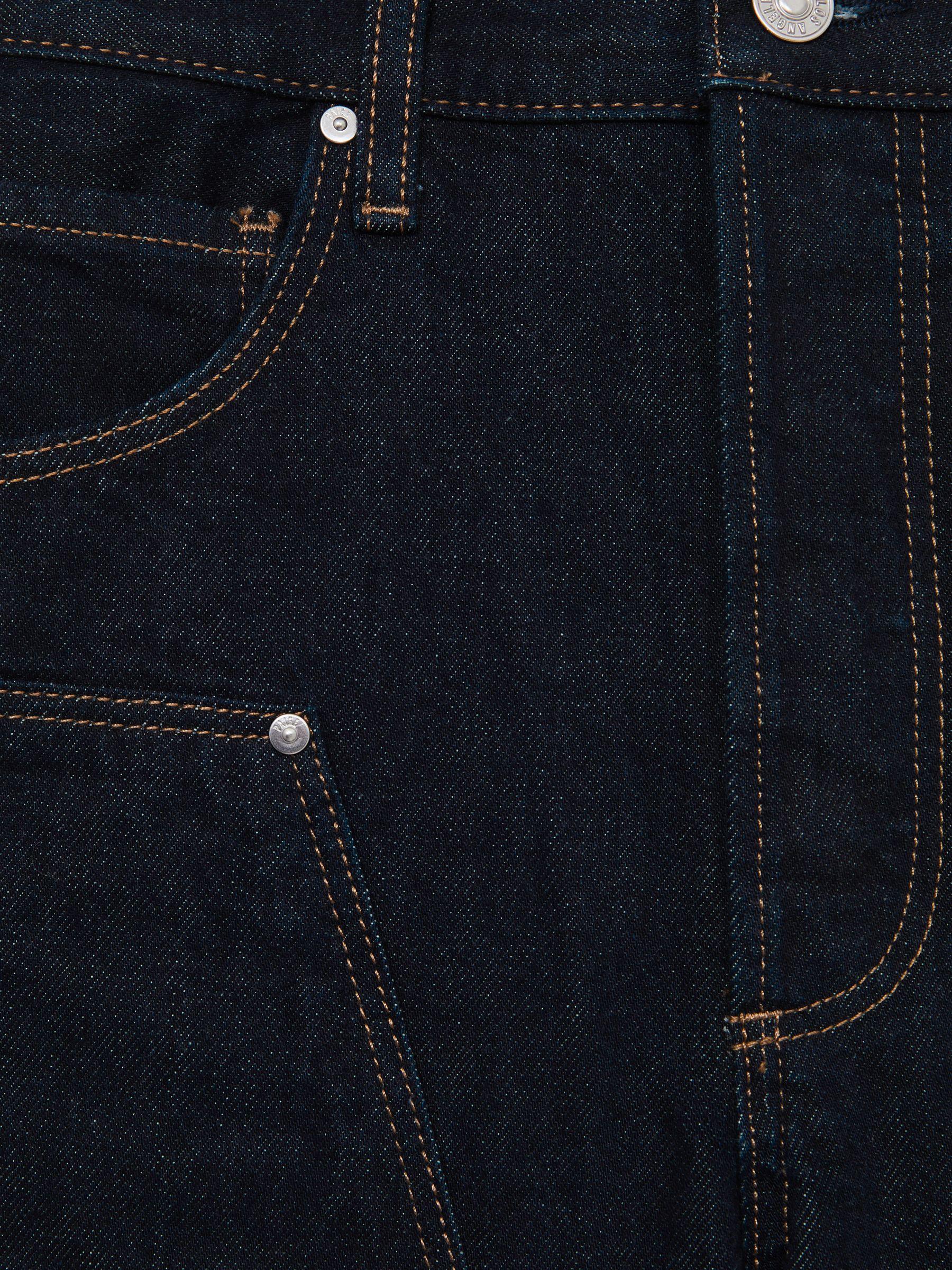 Paige Barrel-Leg Workwear Jeans in Black/Navy Product Image