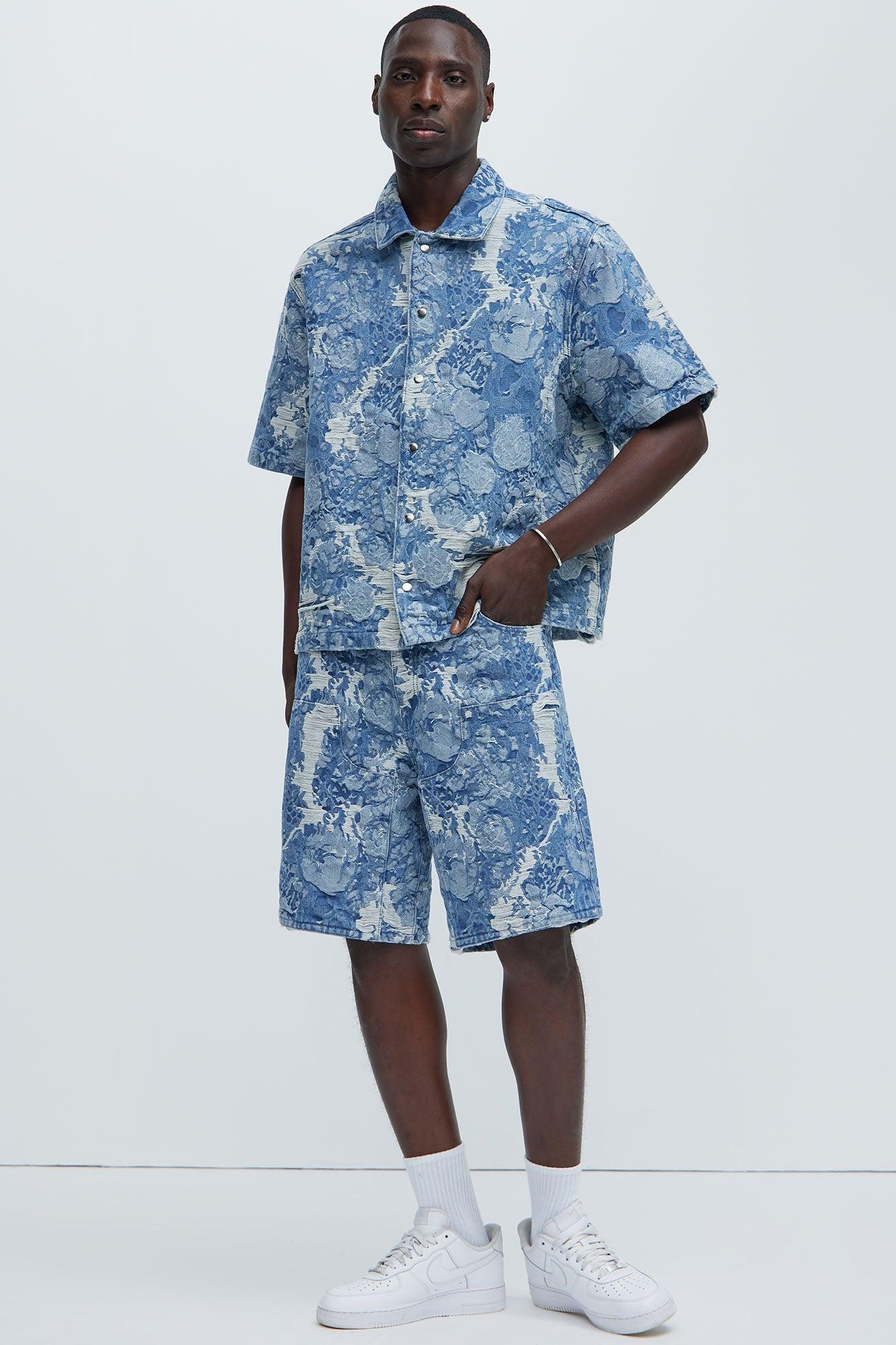 Inspired Relaxed Denim Shorts - Light Wash Product Image