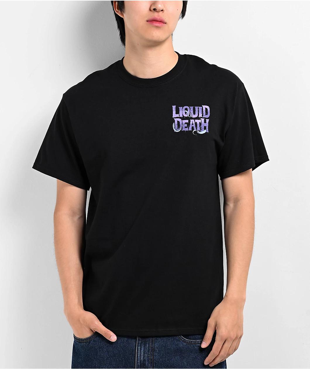 Liquid Death Skull Splitter Black T-Shirt Product Image