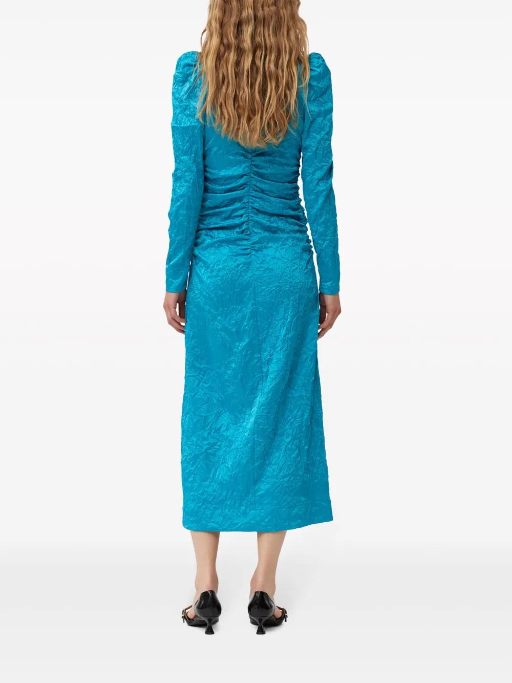crinckled satin midi dress Product Image
