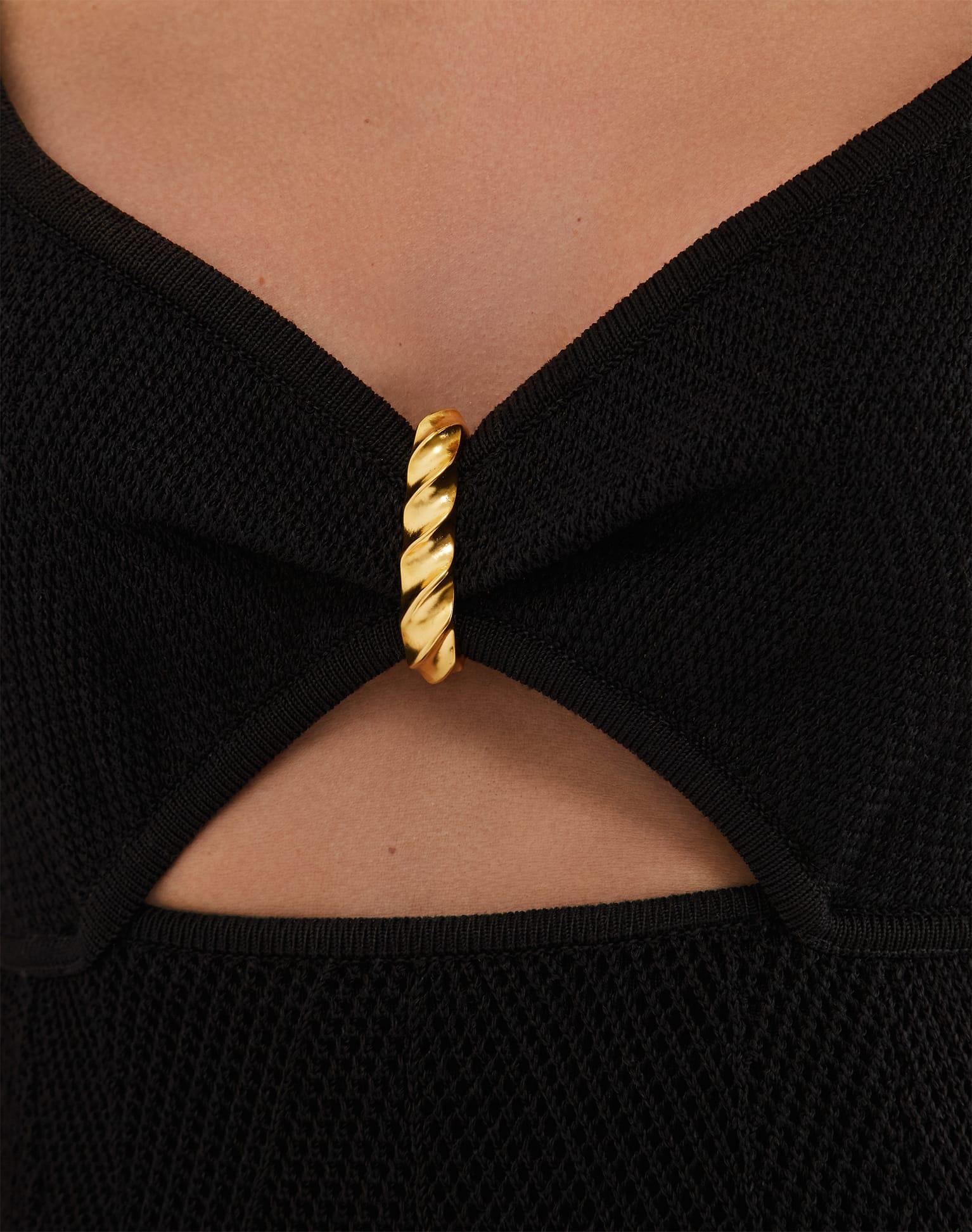 Knit Sabine Handkerchief Dress - Black Product Image