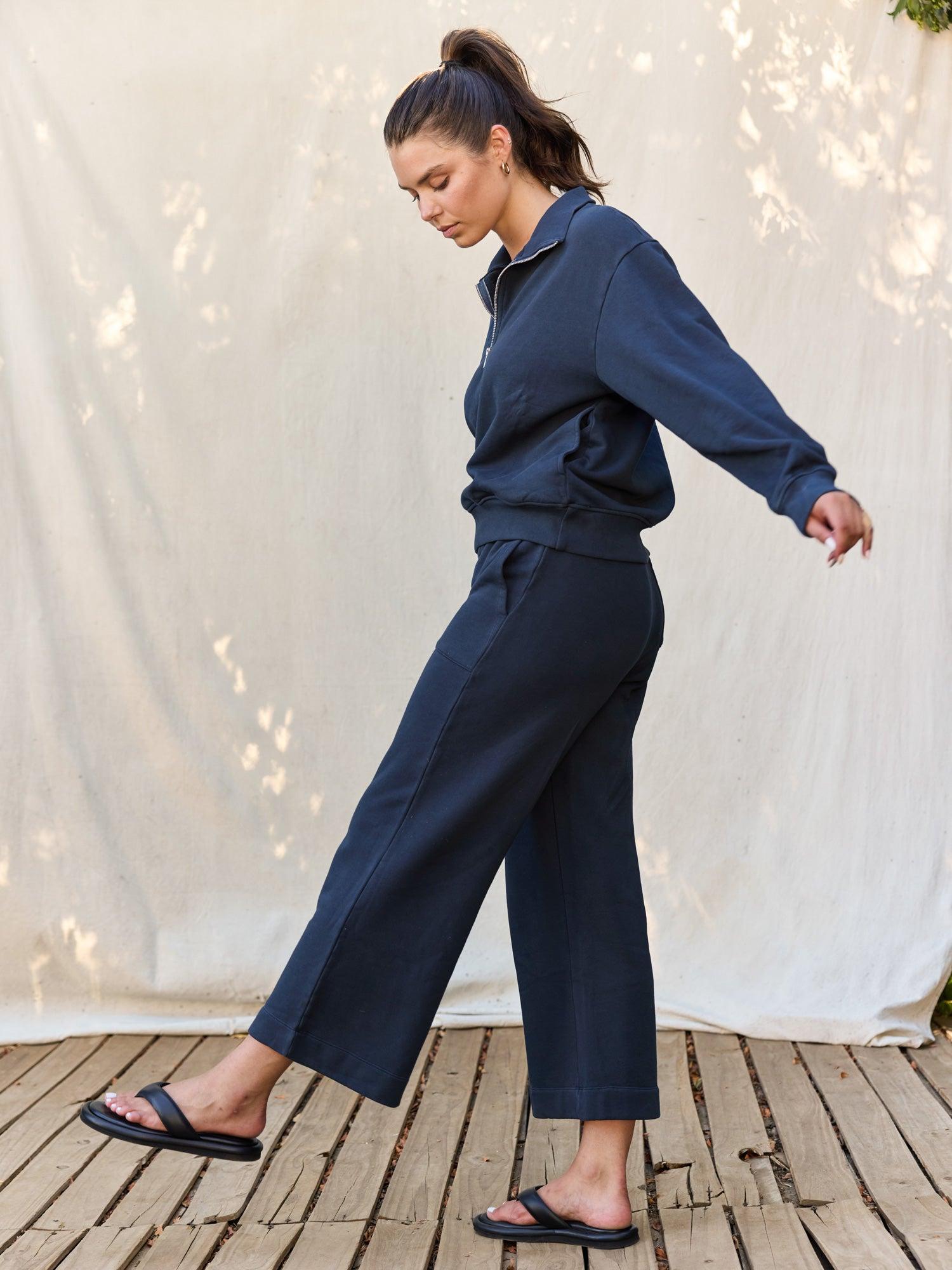 Organic Fleece Wide Leg Pant Female Product Image