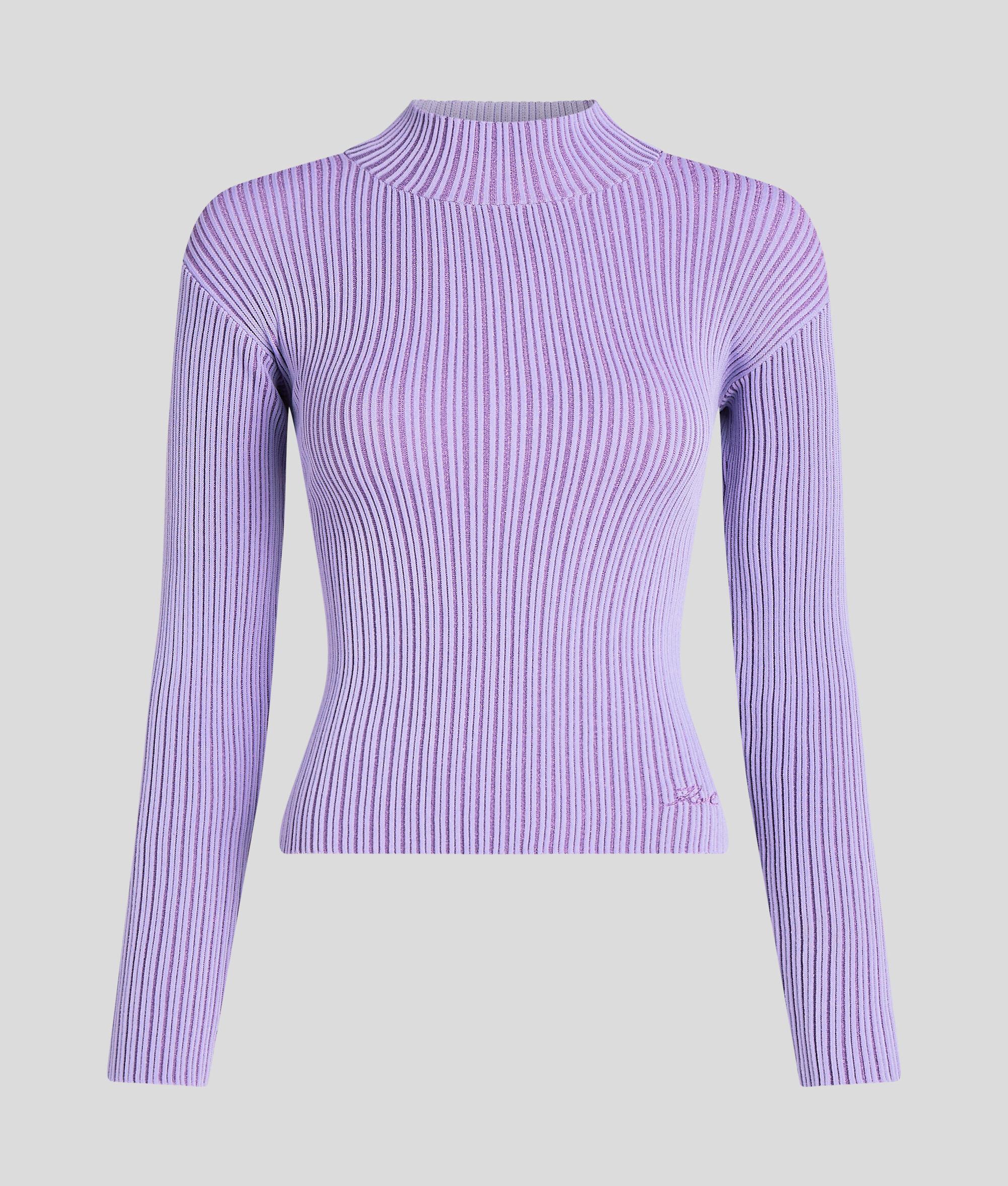 METALLIC MOCK-NECK SWEATER Product Image