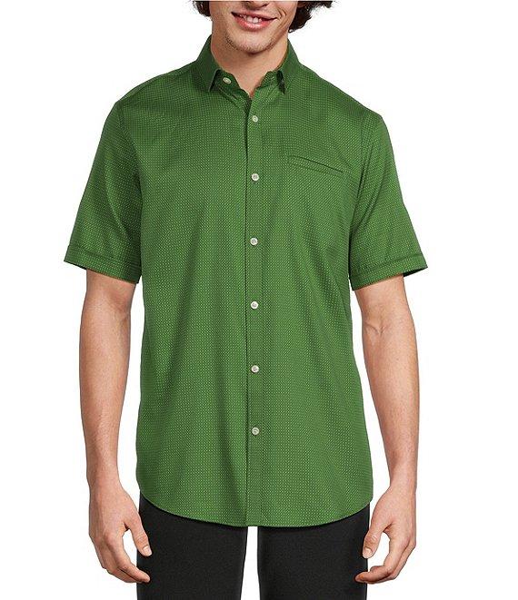 Murano Classic Fit Dobby Dot Short Sleeve Woven Shirt Product Image