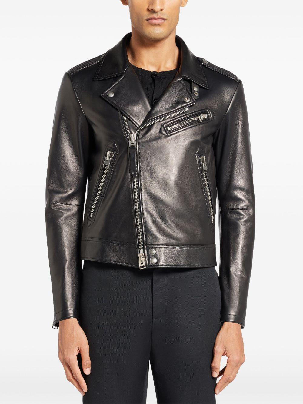 leather biker jacket Product Image