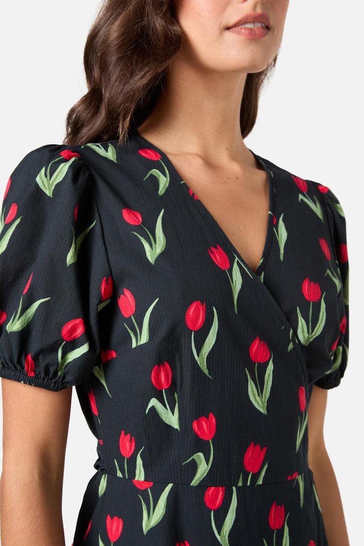 Tulip Midi Wrap Dress Product Image