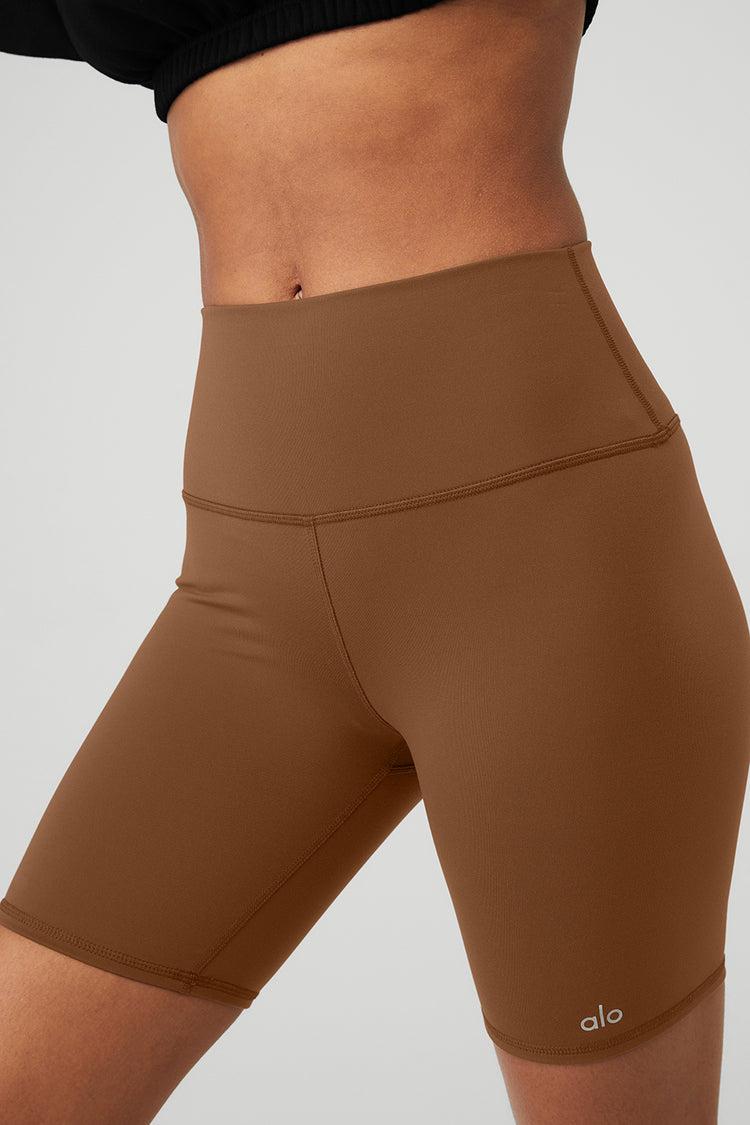 7" High-Waist Biker Short - Cinnamon Brown Product Image
