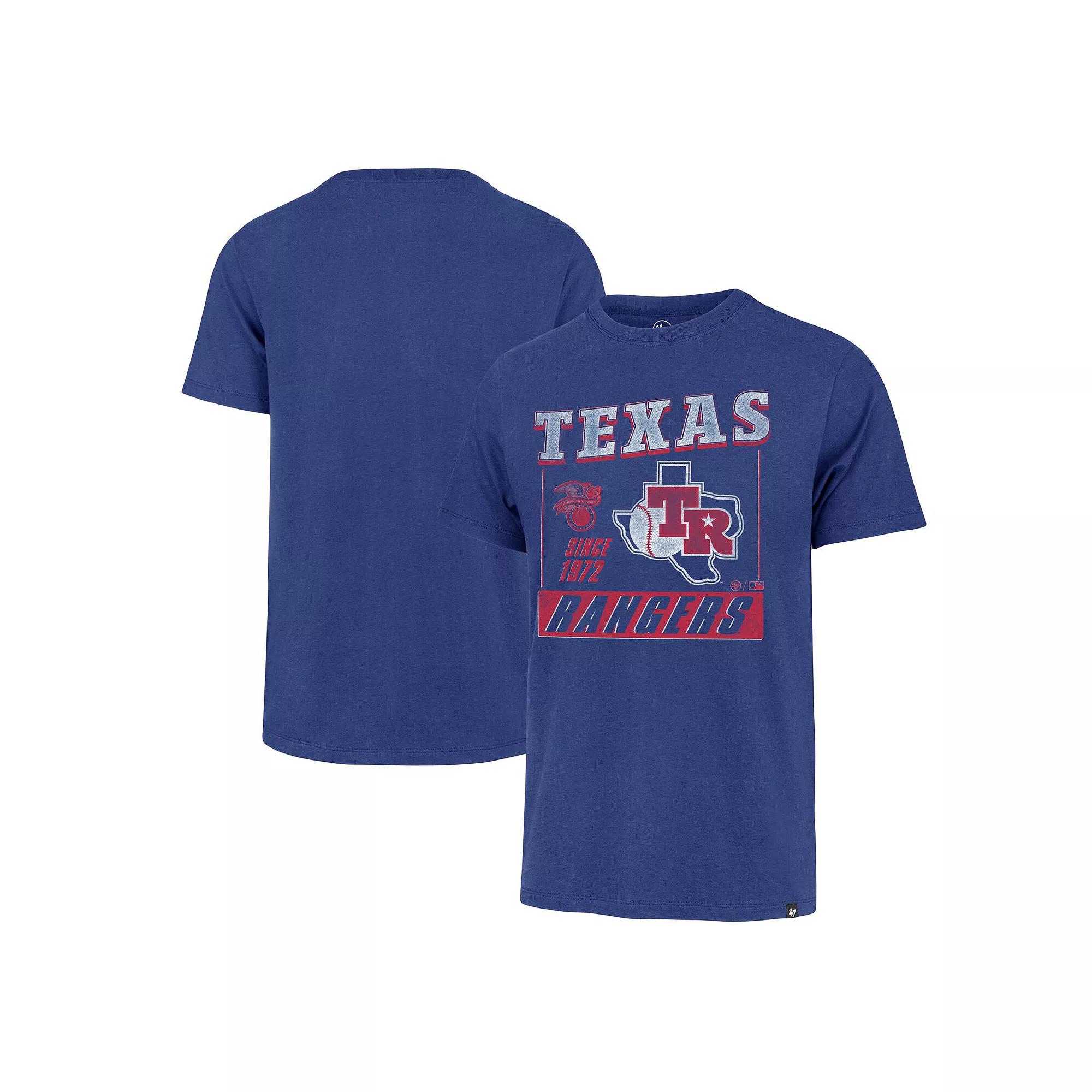 Men's '47 Royal Texas Rangers Outlast Franklin T-Shirt,  Product Image