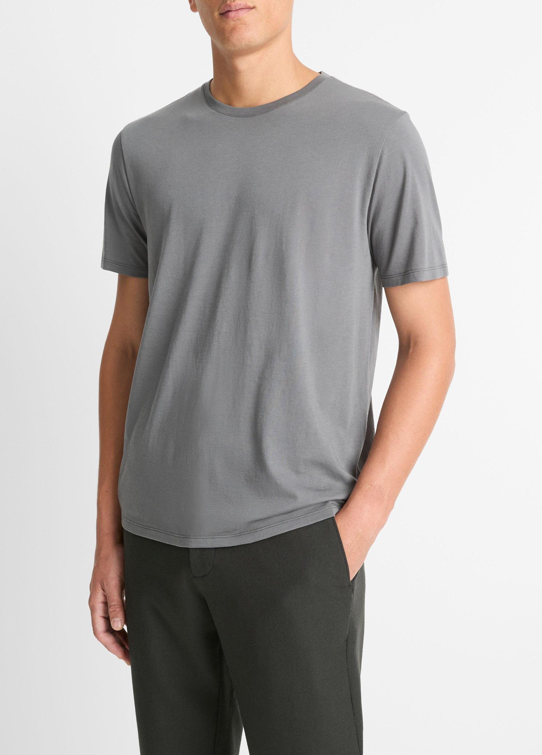Pima Cotton Crew Neck T-Shirt Product Image