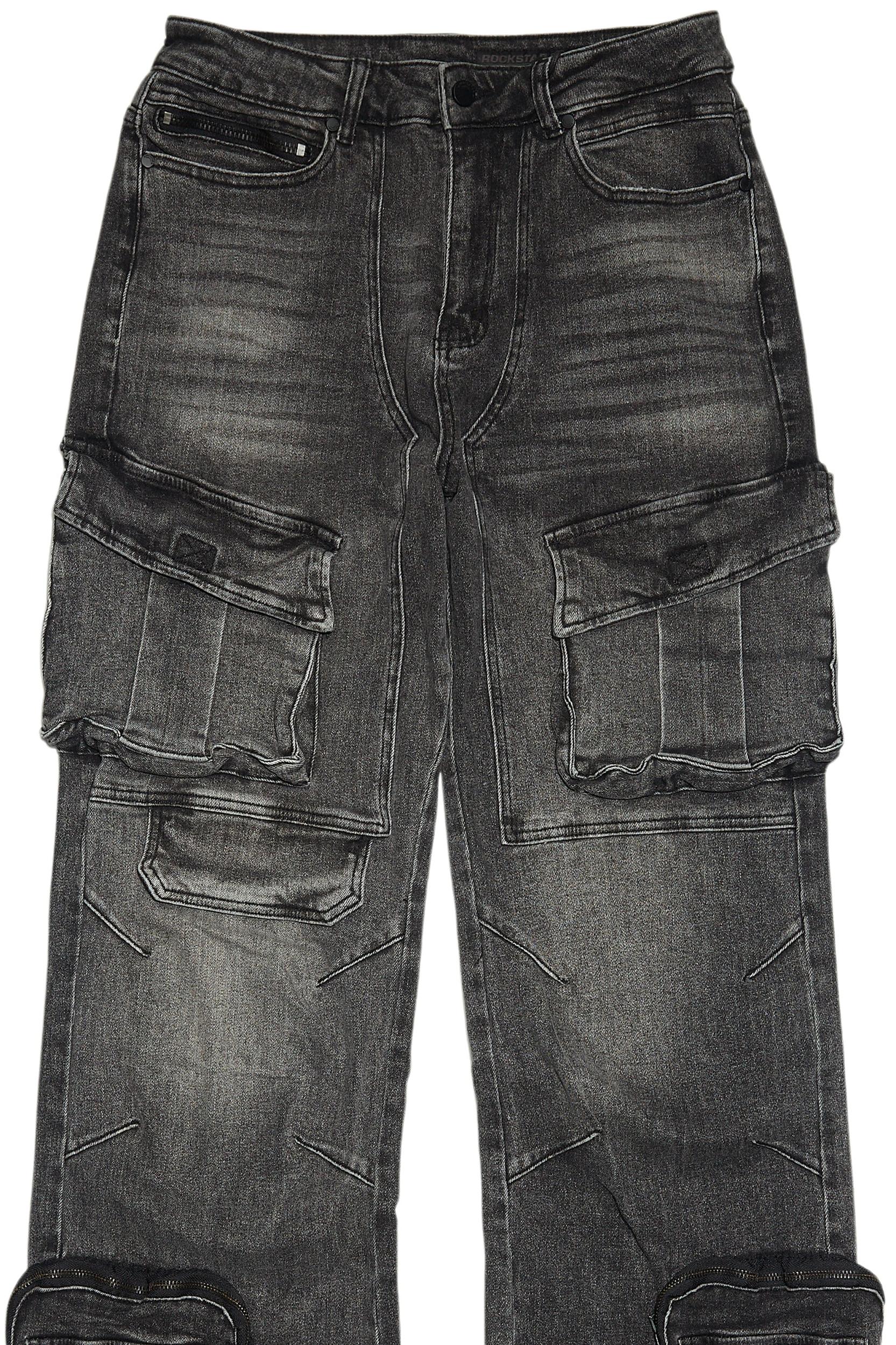 Velo Black Baggy Fit Jean Male Product Image