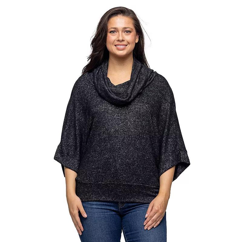 Women's 24Seven Comfort Apparel Cowl Neck Sweater Top,  Product Image