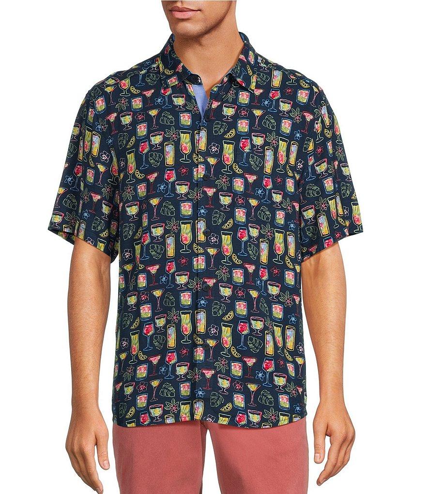 Tommy Bahama Veracruz Cay Electric Cocktails Short Sleeve Woven Shirt Product Image