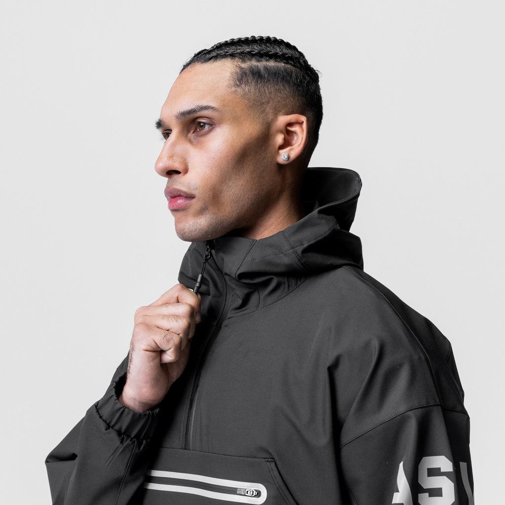 0874. Tech-Terry™ Zip Pocket Hoodie - Black/Black "Brush Wings/ASRV" Product Image