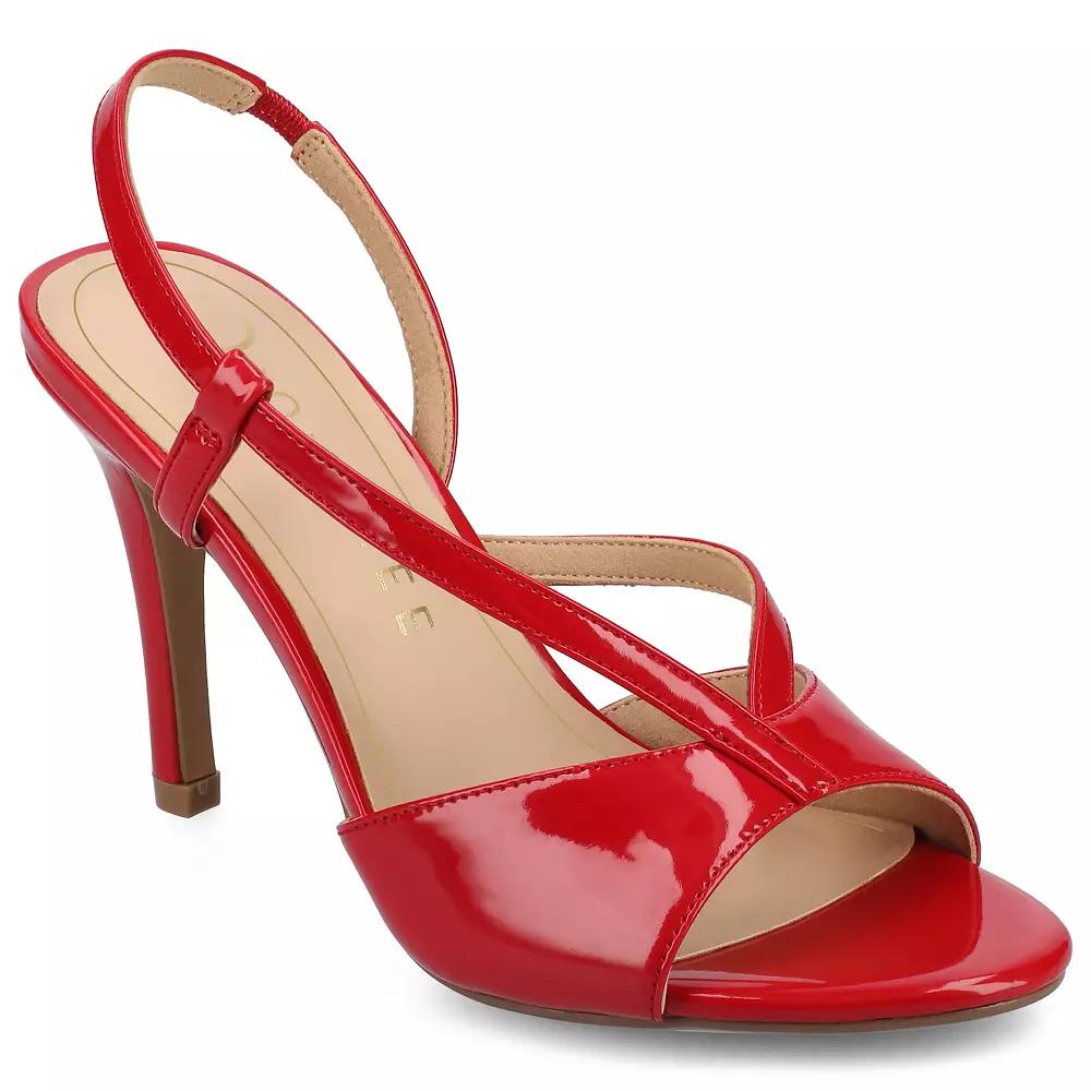 Journee Varra Women's Crossover Strap Stiletto Heeled Dress Sandals,  Product Image