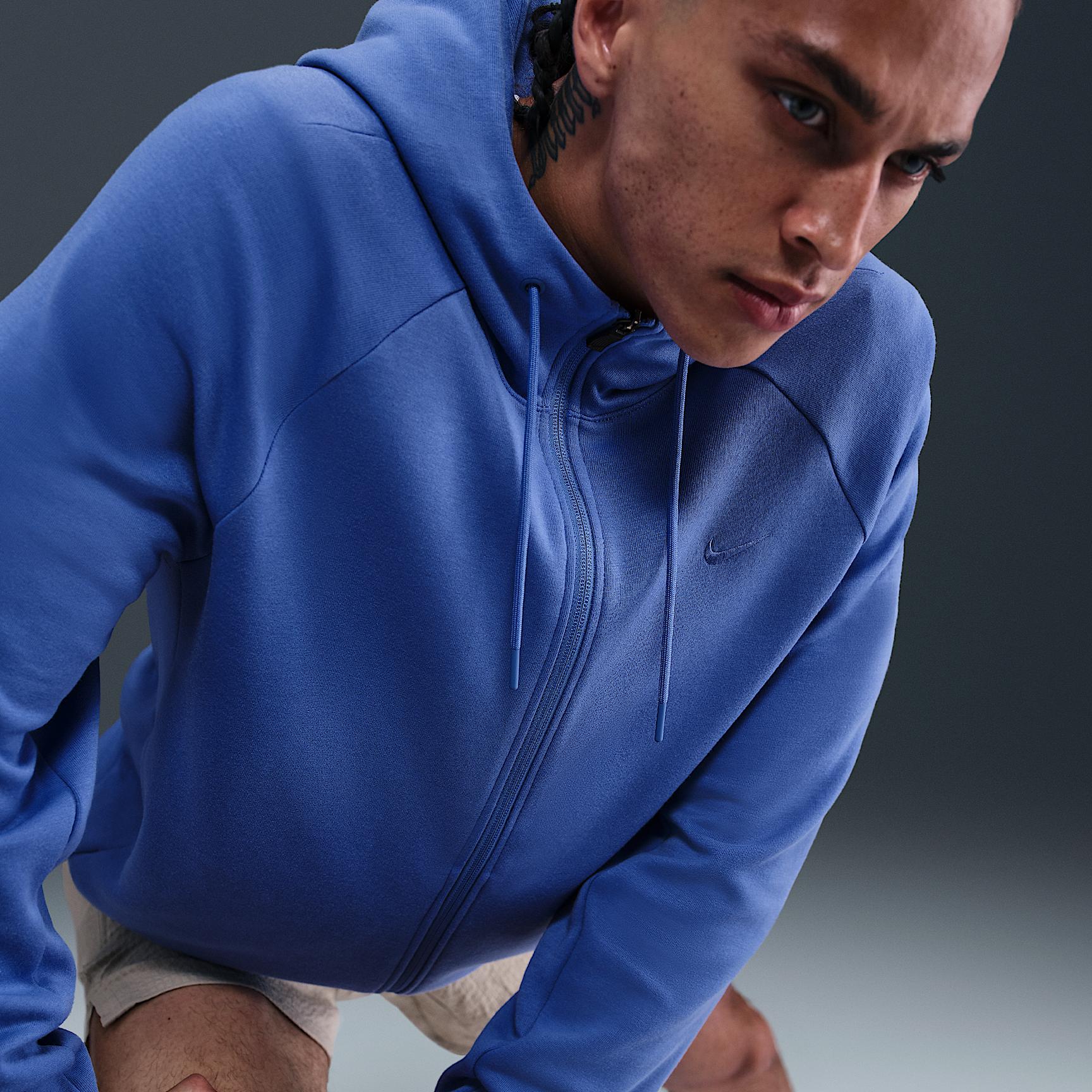 Nike Mens Primary Fleece Dri-FIT UV Full-Zip Performance Hoodie | FZ0967-411 Product Image