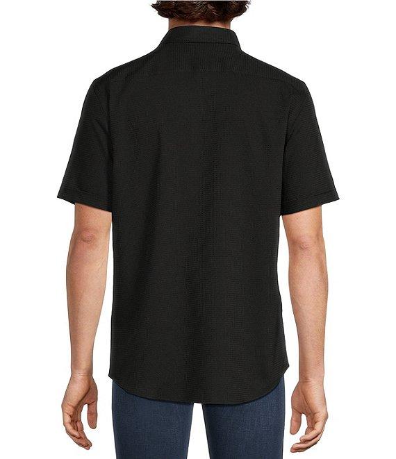 Murano Solid Texture Short Sleeve Woven Shirt Product Image