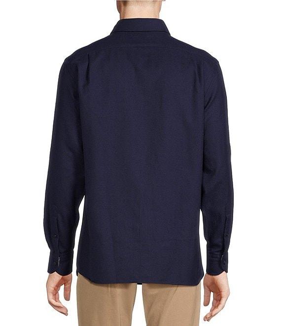 Cremieux Blue Label Solid Flannel Long Sleeve Woven Shirt Product Image