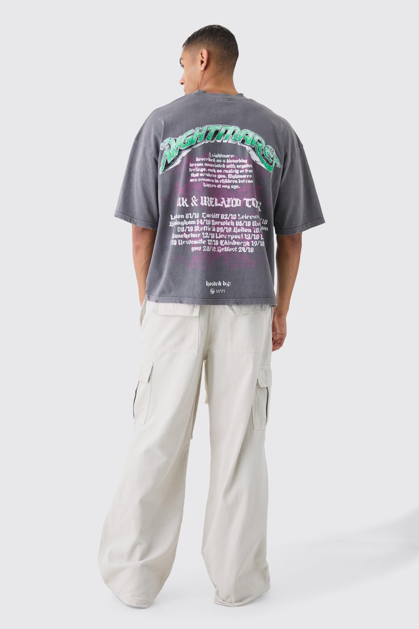 Extreme Baggy Fit Cargo Pants In Ecru | boohooMAN USA Product Image