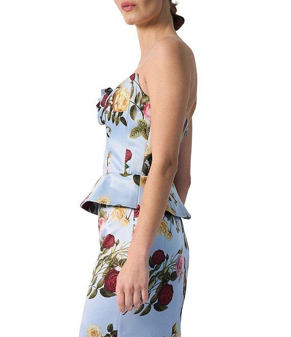 Damaris Bailey Coordinating Delicias Rosette Rose Print Sweetheart Neckline Sleeveless Corset Top Product Image